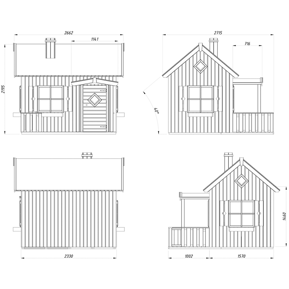 Palmako Otto 8.2 x 4.9ft Apex Playhouse Image 8