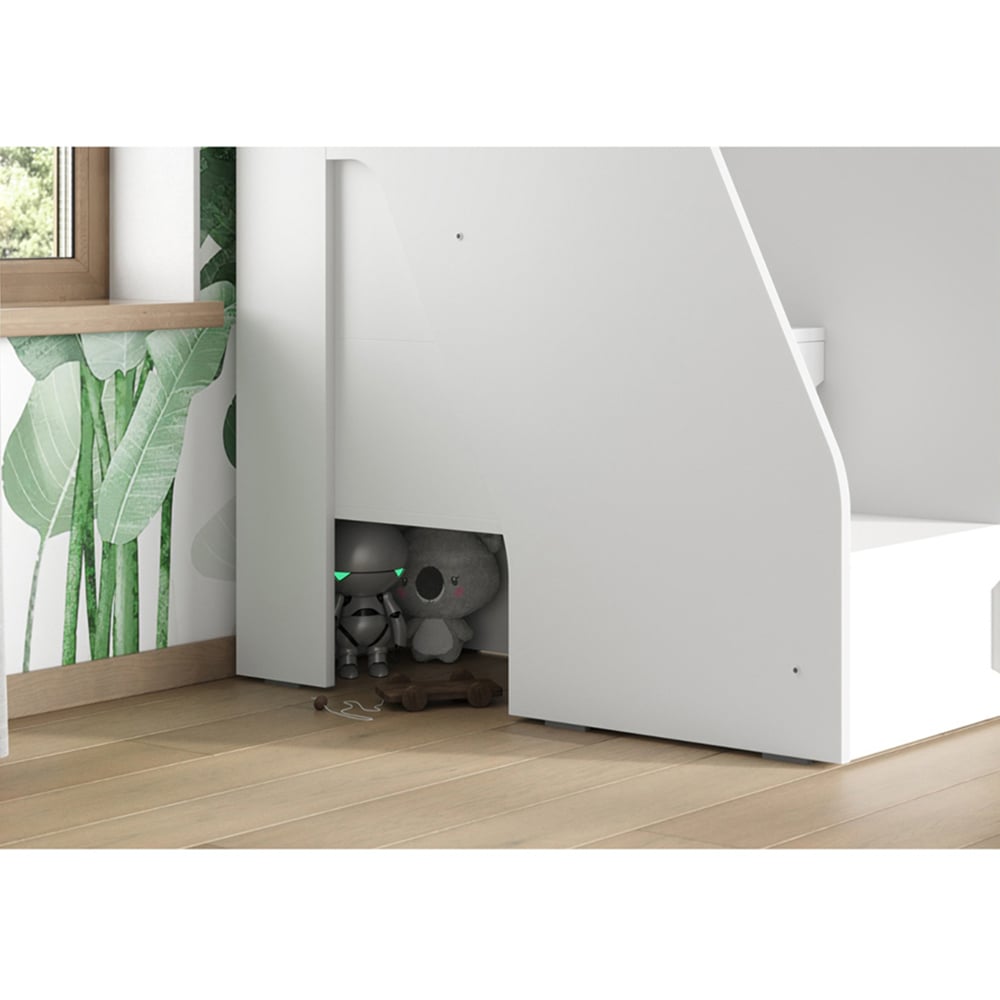 Flair Stepaside Triple Sleeper White L Shaped Bunk Bed Image 3