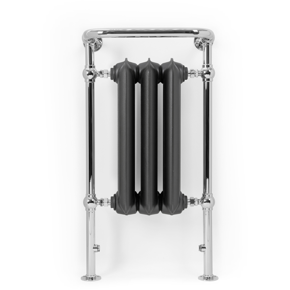 Terma 1217BTU Raw Metal and Chrome Heated Towel Rail 900 x 490mm Image 3