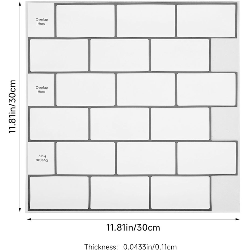 Living and Home Lattice White and Black Peel and Stick Wallpaper Tile 10 Pack Image 8
