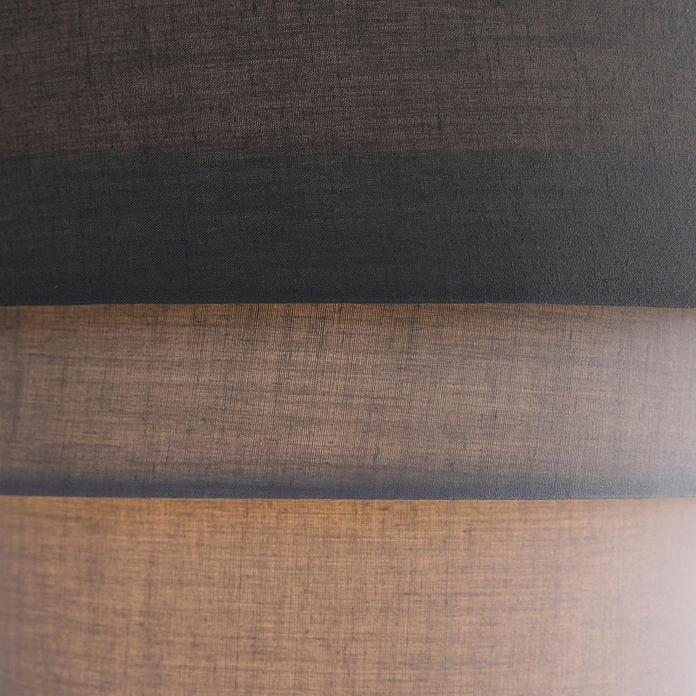 ValueLights Aztec 3 Tier Charcoal Fabric Ceiling Light Shade Image 5