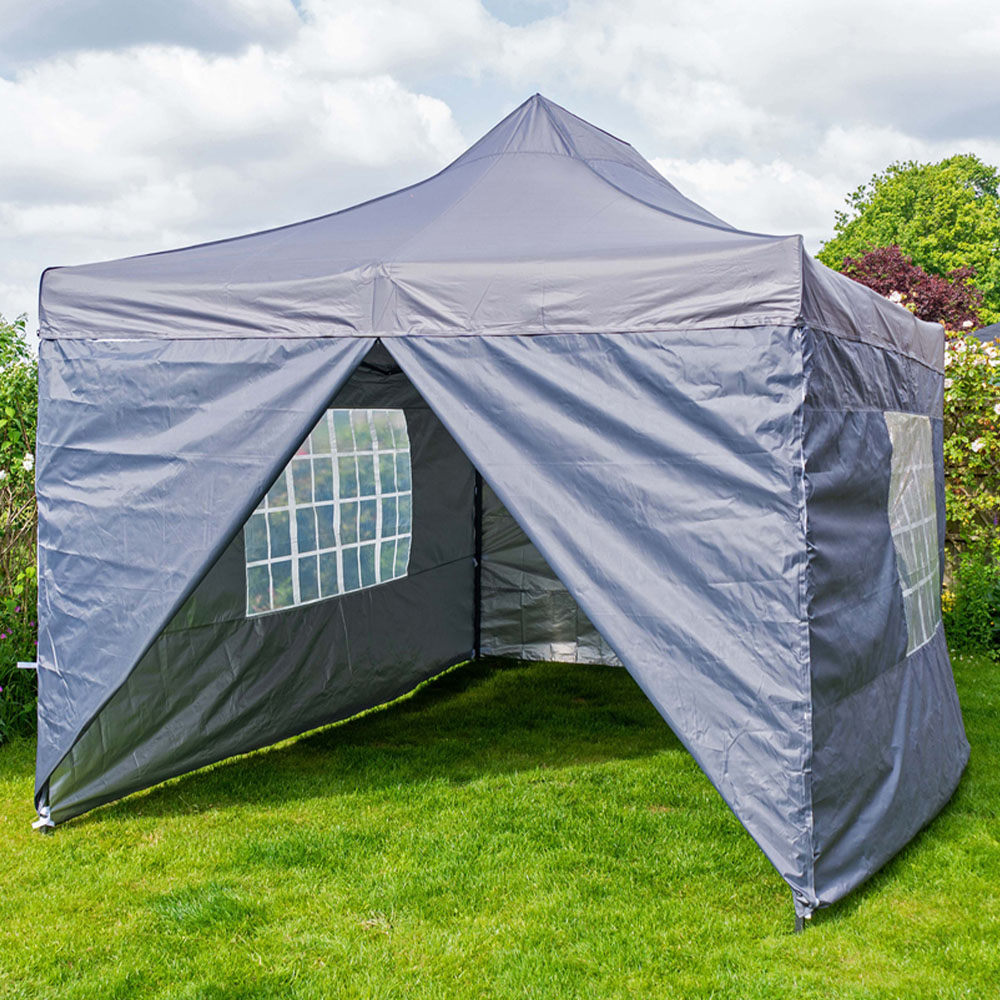 Jack Stonehouse 3 x 4.5m Dark Grey Pop Up Gazebo Image 1