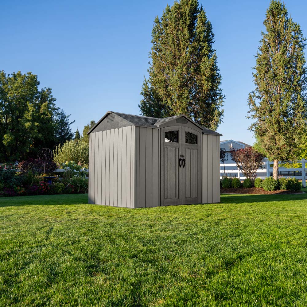 Lifetime Products 9.5 x 7ft Double Door Side Entry Garden Storage Shed Image 8