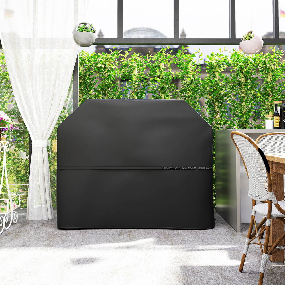 Outsunny Black Waterproof UPF30 Barbecue Cover 147 x 61 x 122cm Image 4
