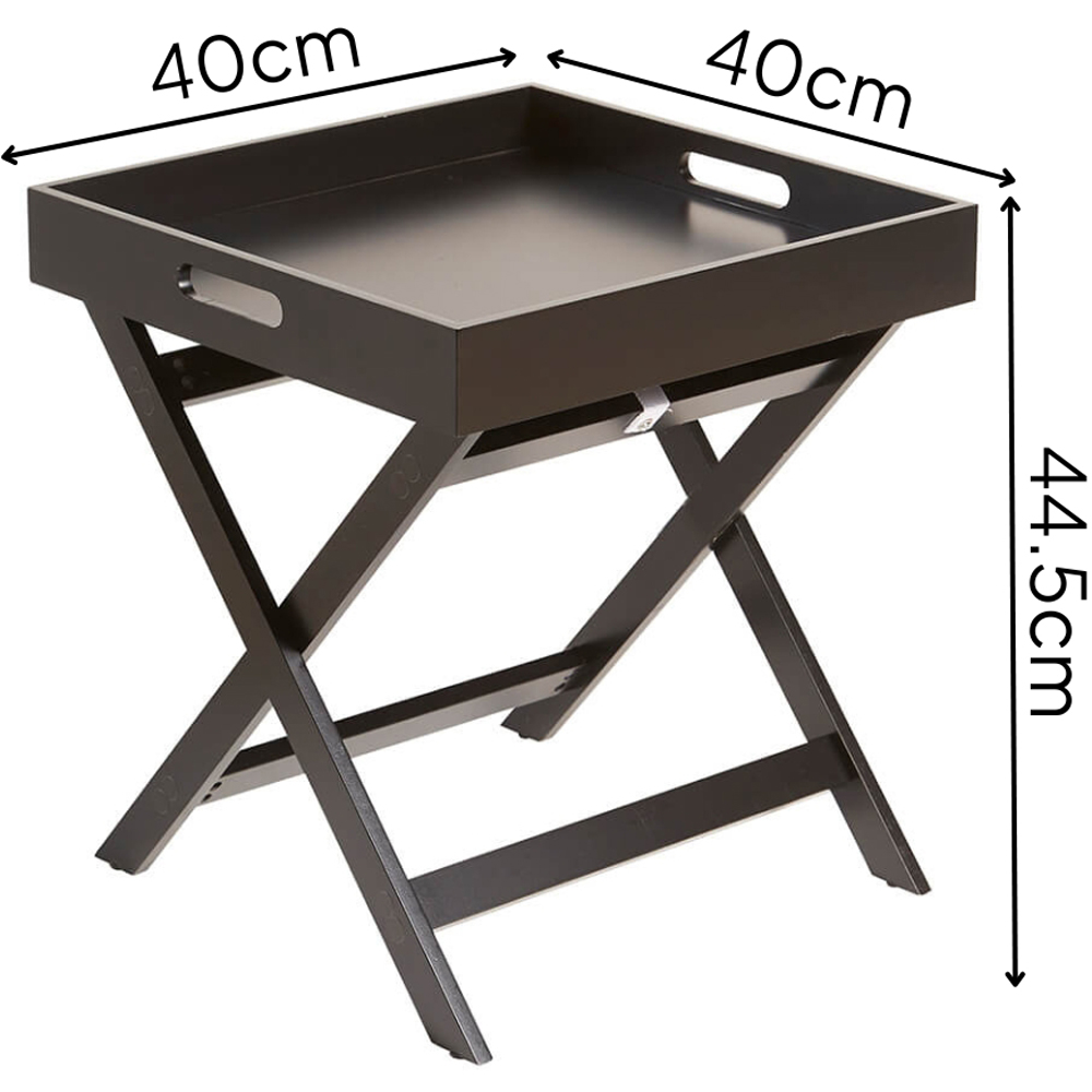 Home Source Alpine Butlers Black Side Table Image 7