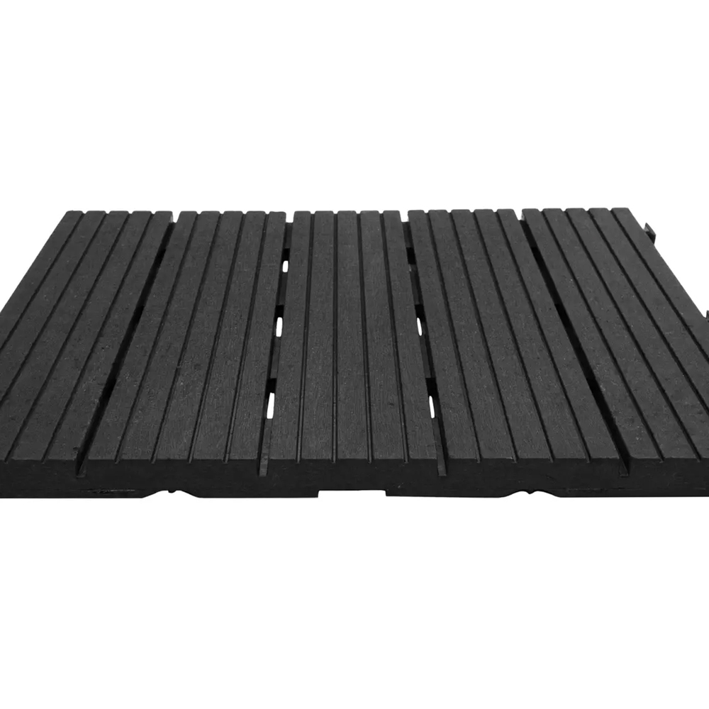 Oseasons Cosmopolitan Graphite Eco Interlocking Decking Tiles 30 x 30cm 10 Pack Image 5