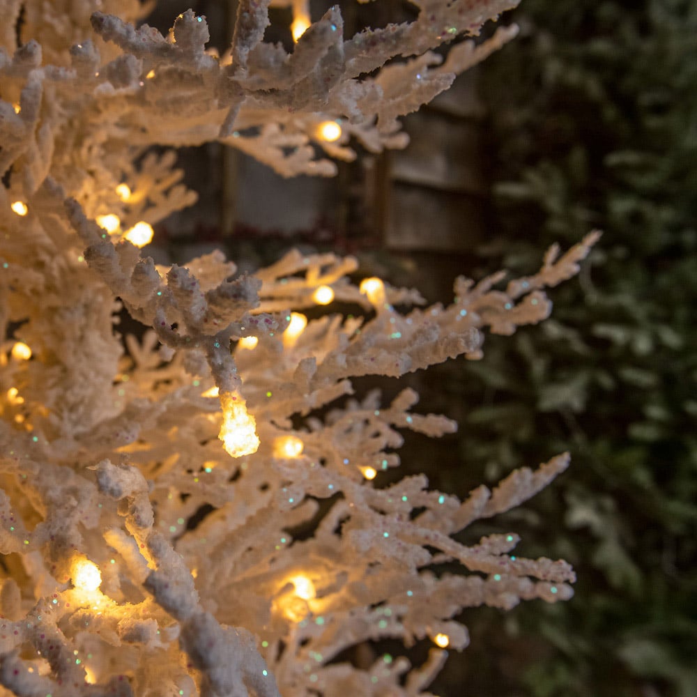 The Christmas Centre 200 Warm White LED Pre-Lit Snow Effect Light-Up Xmas Tree 5ft Image 4