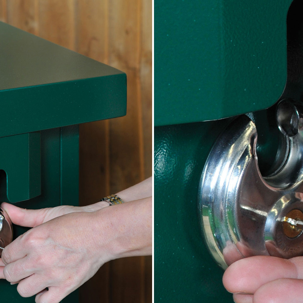 Asgard Access 7 x 4ft Double Door Green Bike Storage Shed Image 7