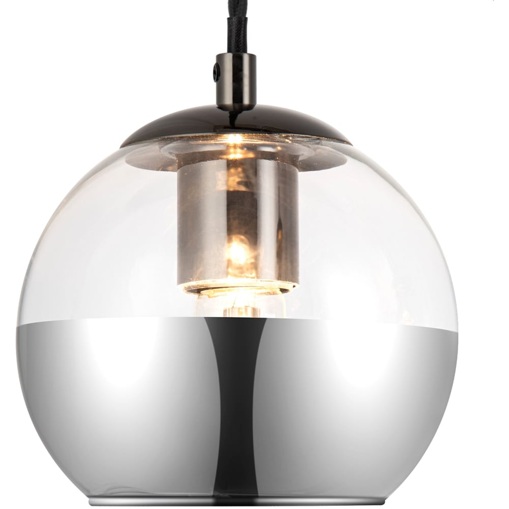 Cosylyte Marlo Matt Black Base 3 Light Smoky Glass Cluster Pendant Light Image 5