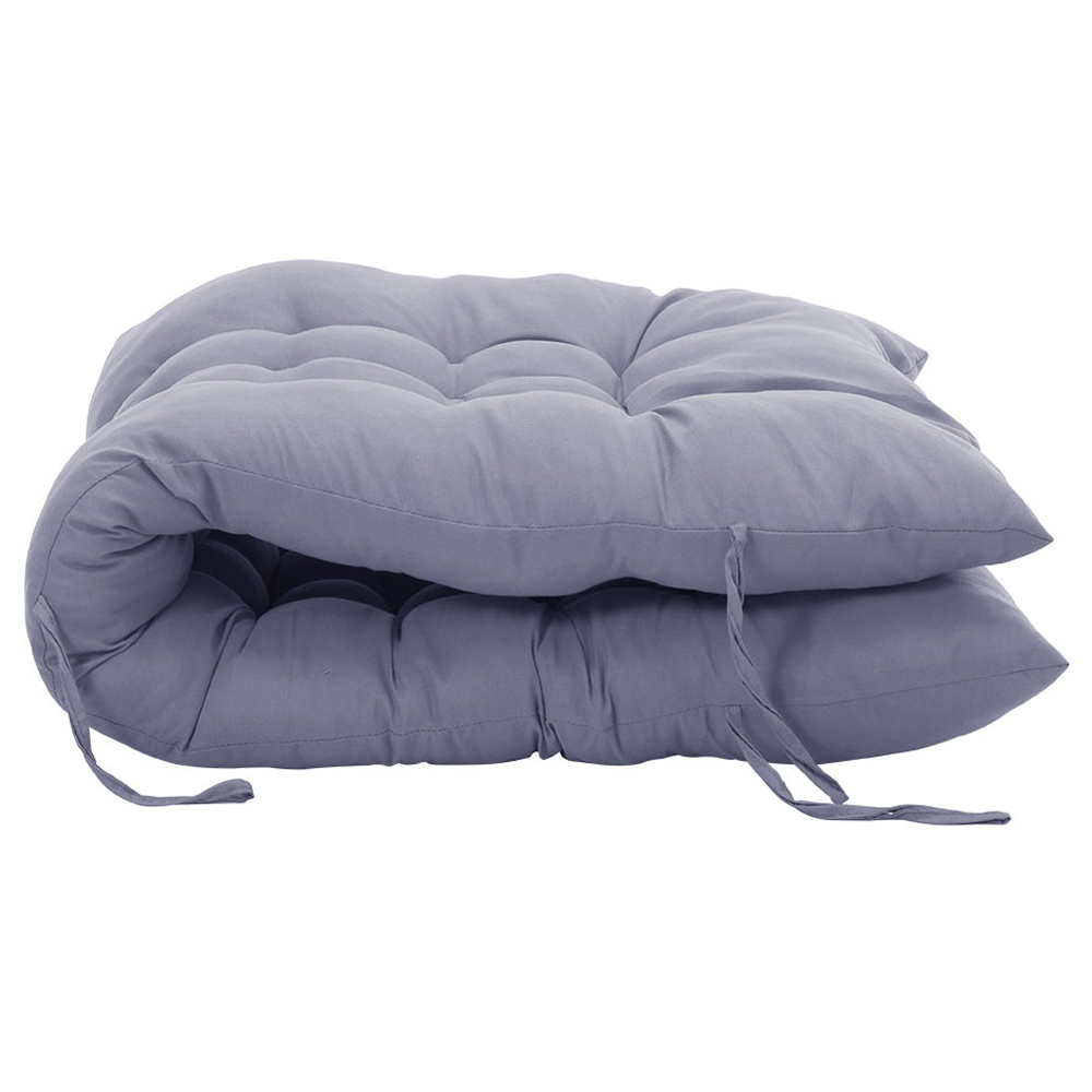 Living and Home Grey Thick Soft Chaise Lounge Garden Chair Cushion Image 3