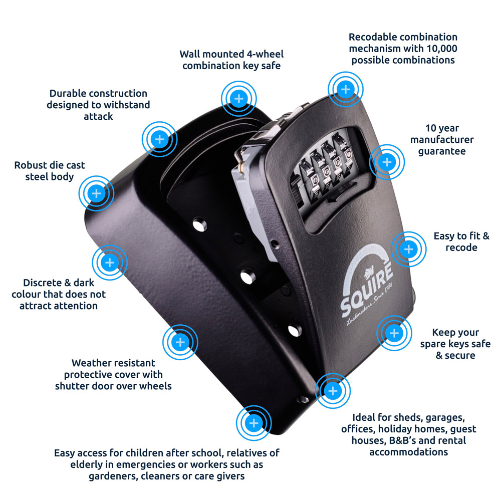 Squire 4 Wheel Combination Key Safe Image 8