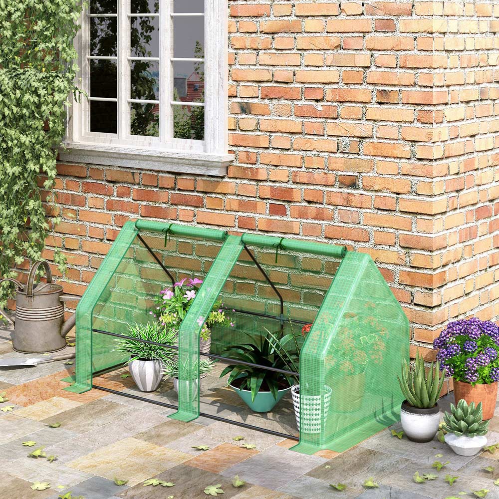 Outsunny Mini Greenhouse with Zipper Image 2