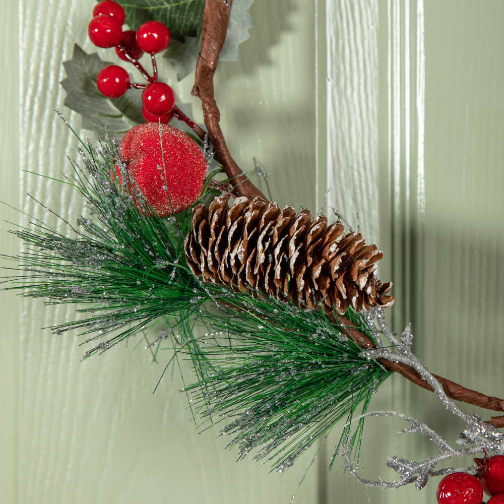 Samuel Alexander Wreath with Apples and Red Berries 45cm Image 5