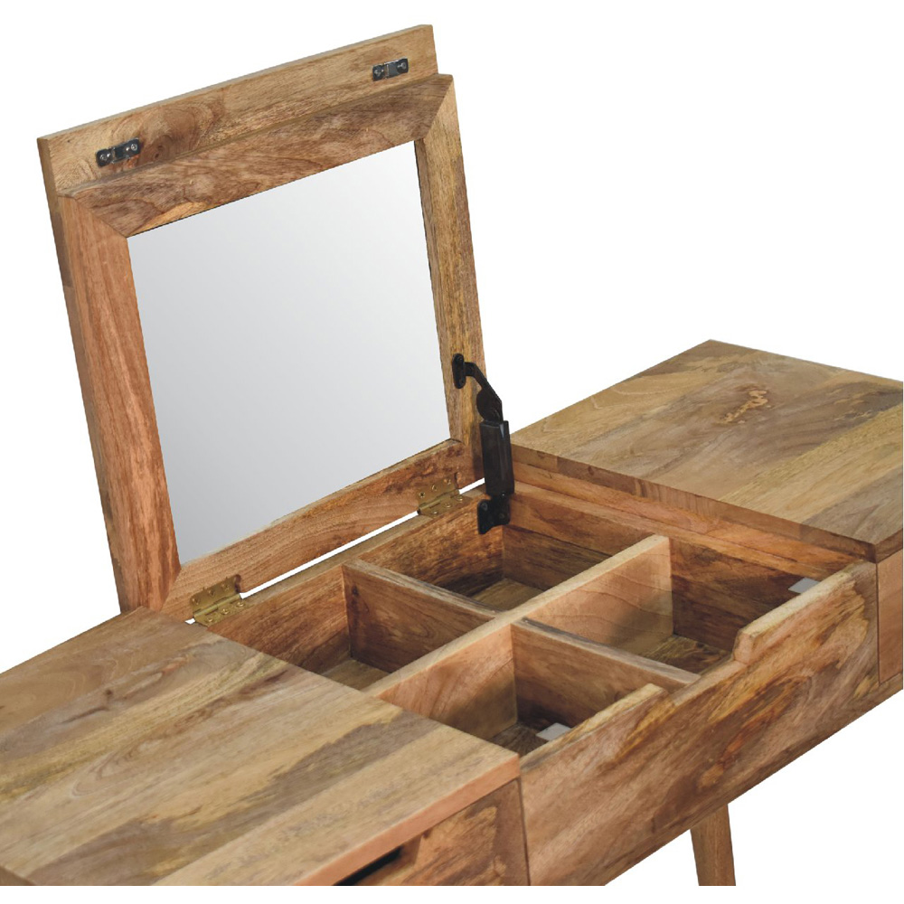 Artisan Furniture Beige 2 Drawer Solid Wood Oak Dressing Table Image 6