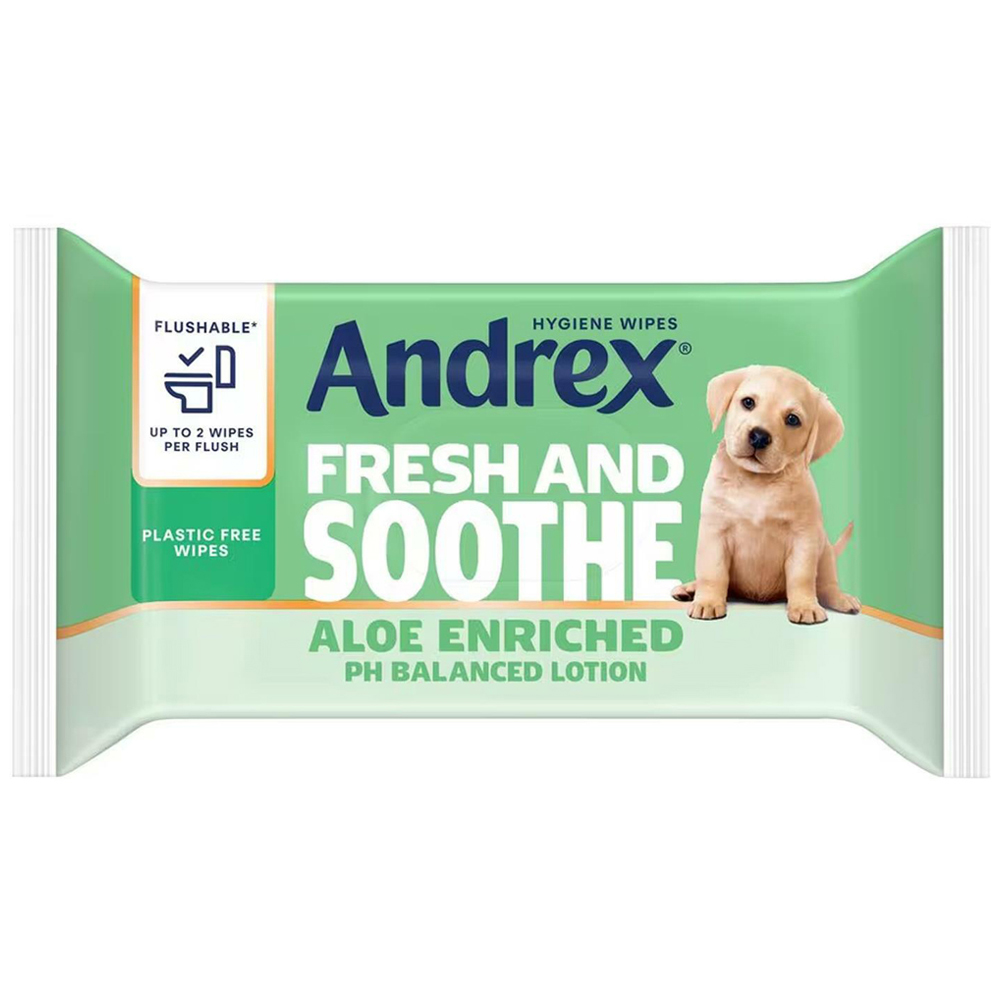 Andrex Washlets Skin Kind Toilet Tissue with Prebiotic Lotion 36 Wipes 12 Pack Image 2