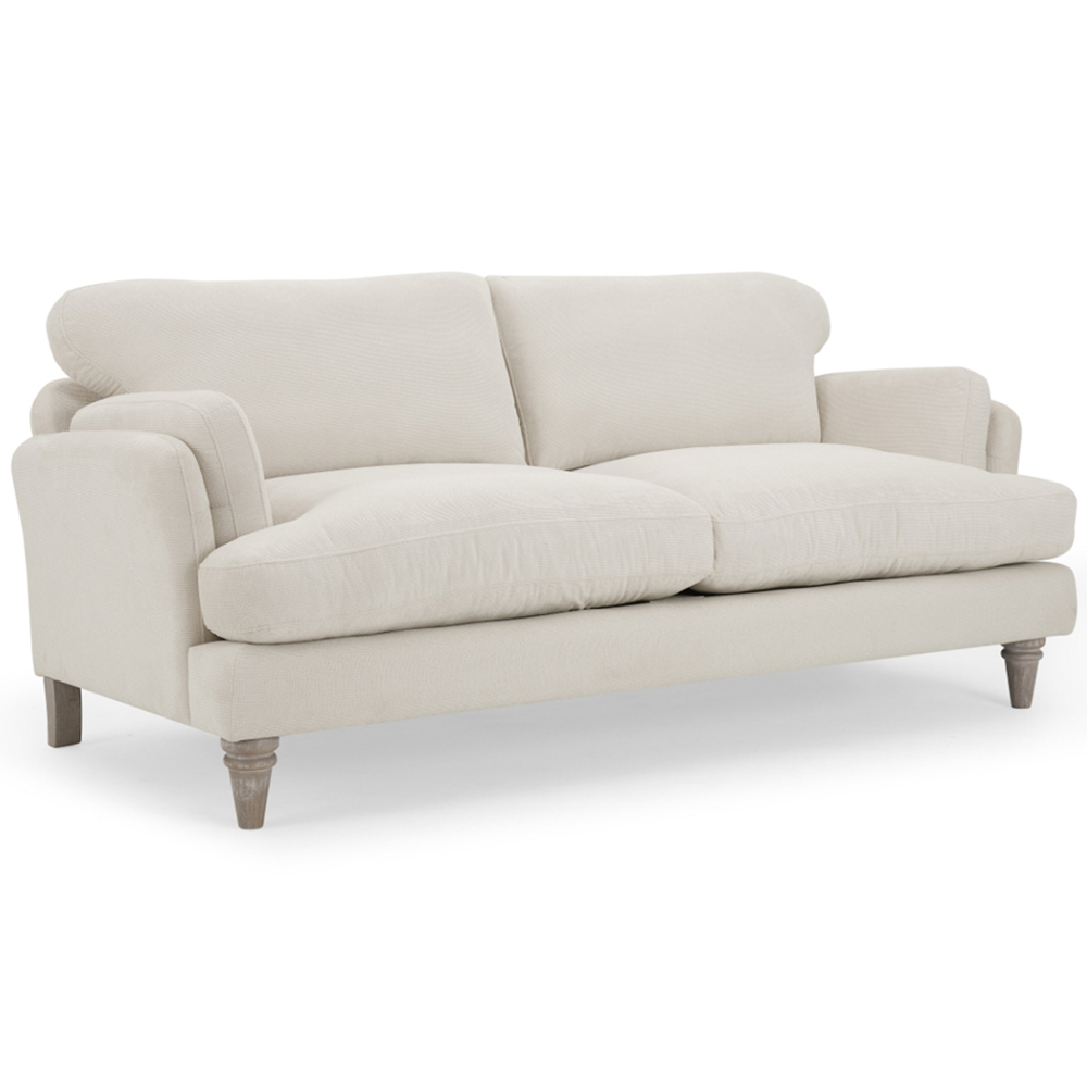 Home Detail Regent 3 Seater Ivory Linen Sofa Image 2