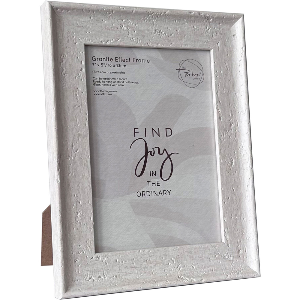 Granite Effect Photo Frame Light Grey 5 x 7 inch Image 2