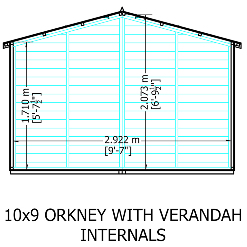 Shire Orkney 10 x 9ft Shiplap Apex Garden Shed Image 5