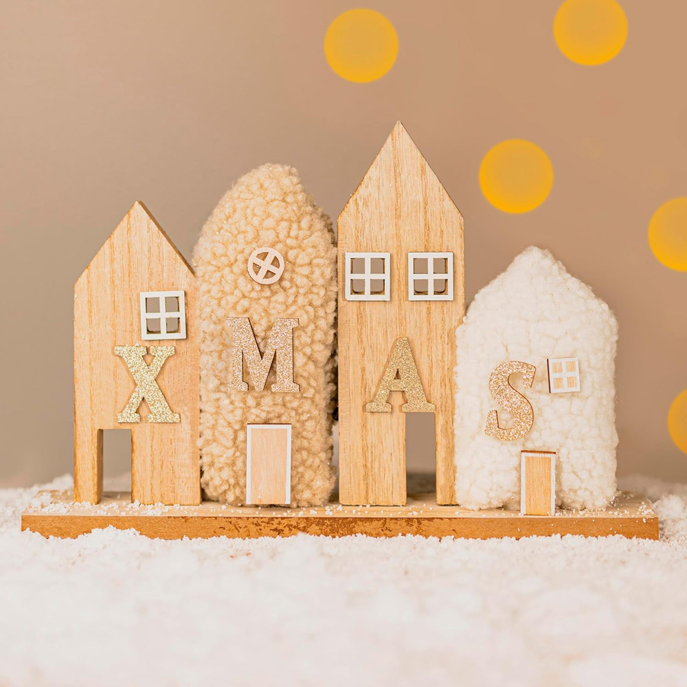 Marco Paul Xmas Boucle Houses Christmas Decor Image 2