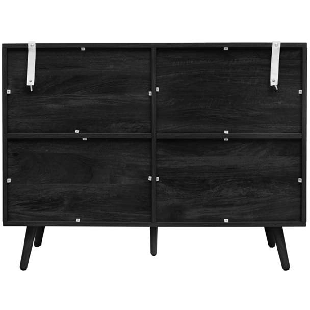 Birlea Noah 2 Door Black Rattan Sideboard Image 5