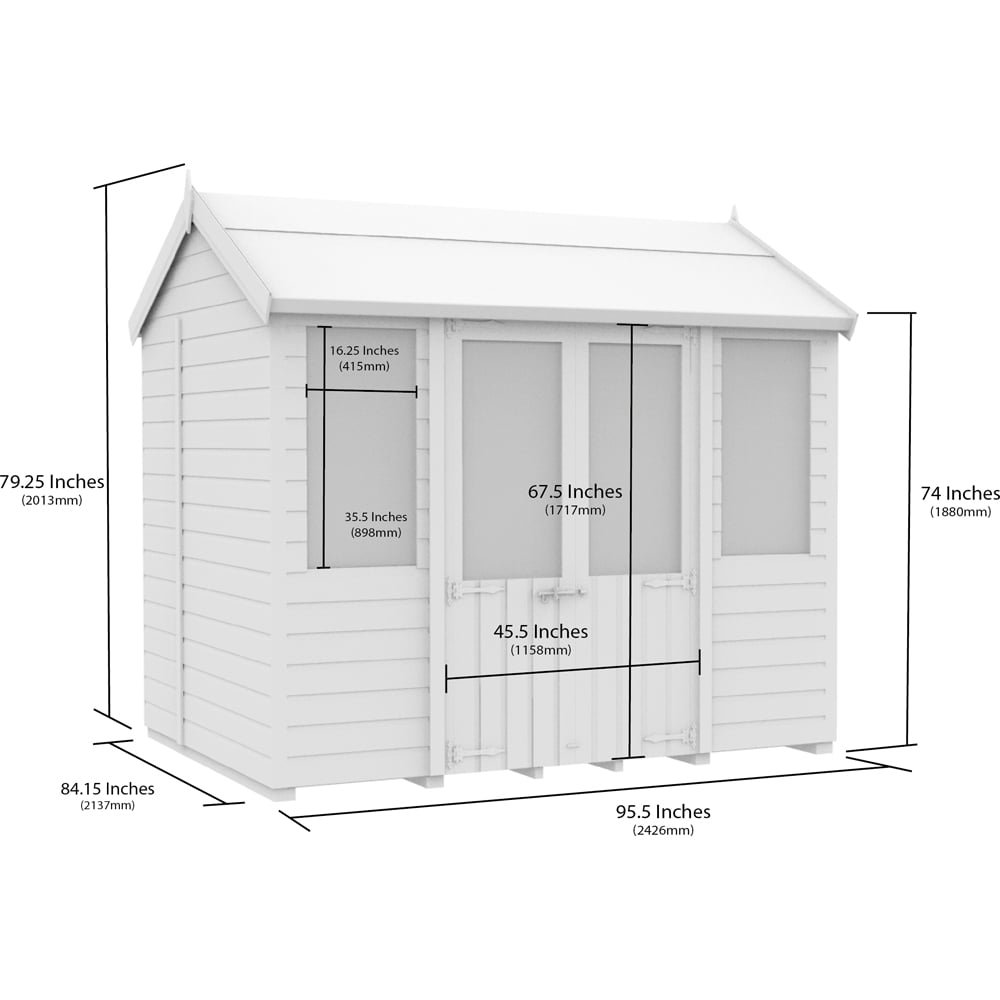 DIY Sheds 8 x 7ft Tongue and Groove Timber Apex Summerhouse Image 9