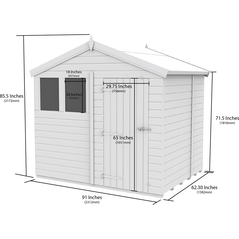 DIY Sheds 8 x 5ft Tongue and Groove Timber Apex Garden Shed Image 9