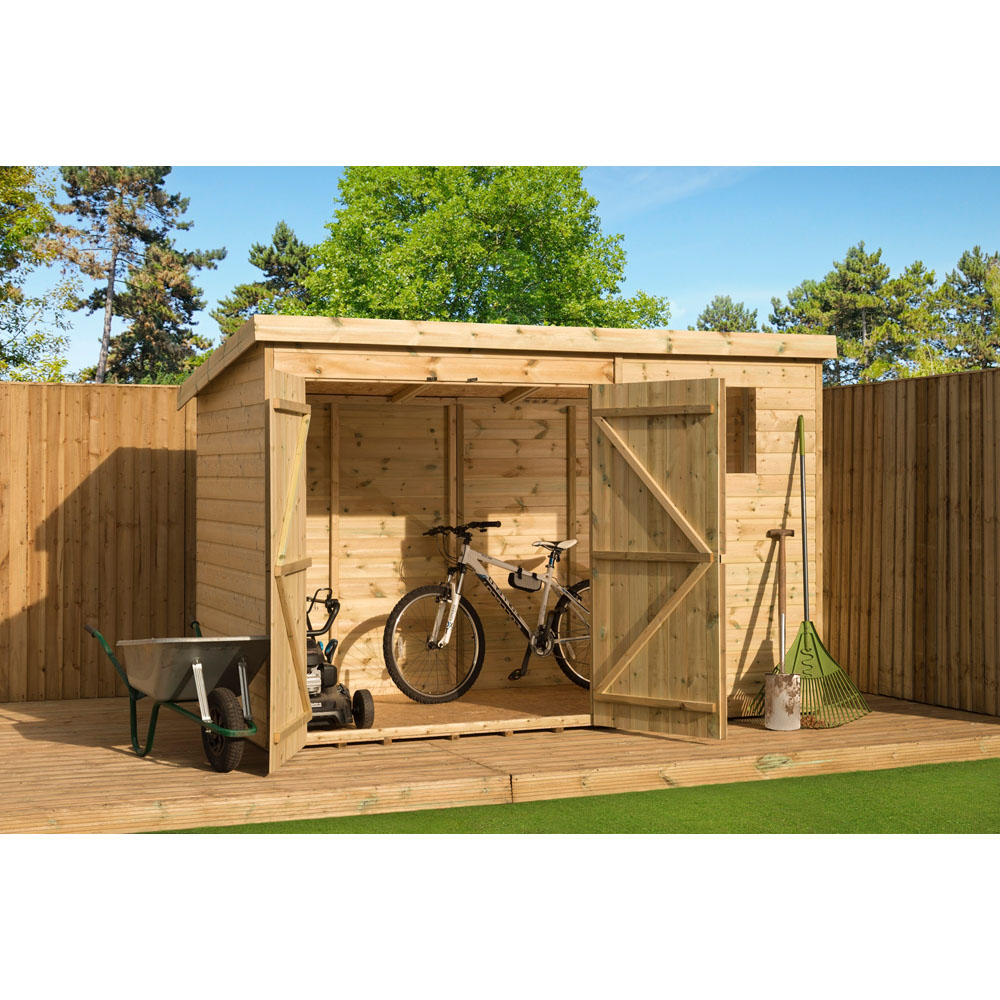 Empire Sheds 4000 10 x 4ft Double Door Tongue and Groove Pent Garden Shed Image 3