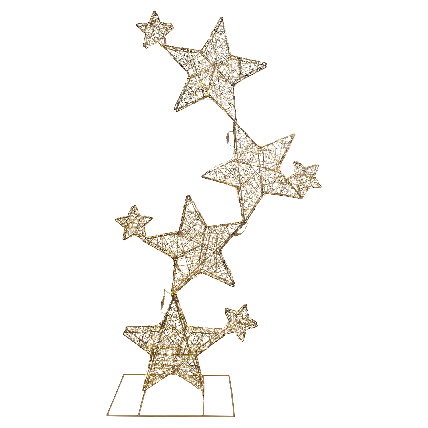 800 LED Star Stack DecorationCopper Image 3