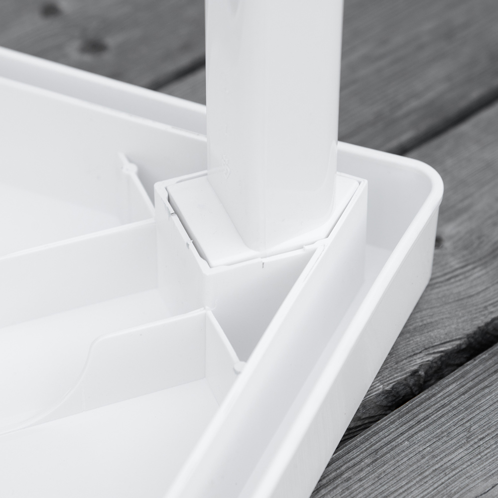 Outsunny White Square Side Table Image 4
