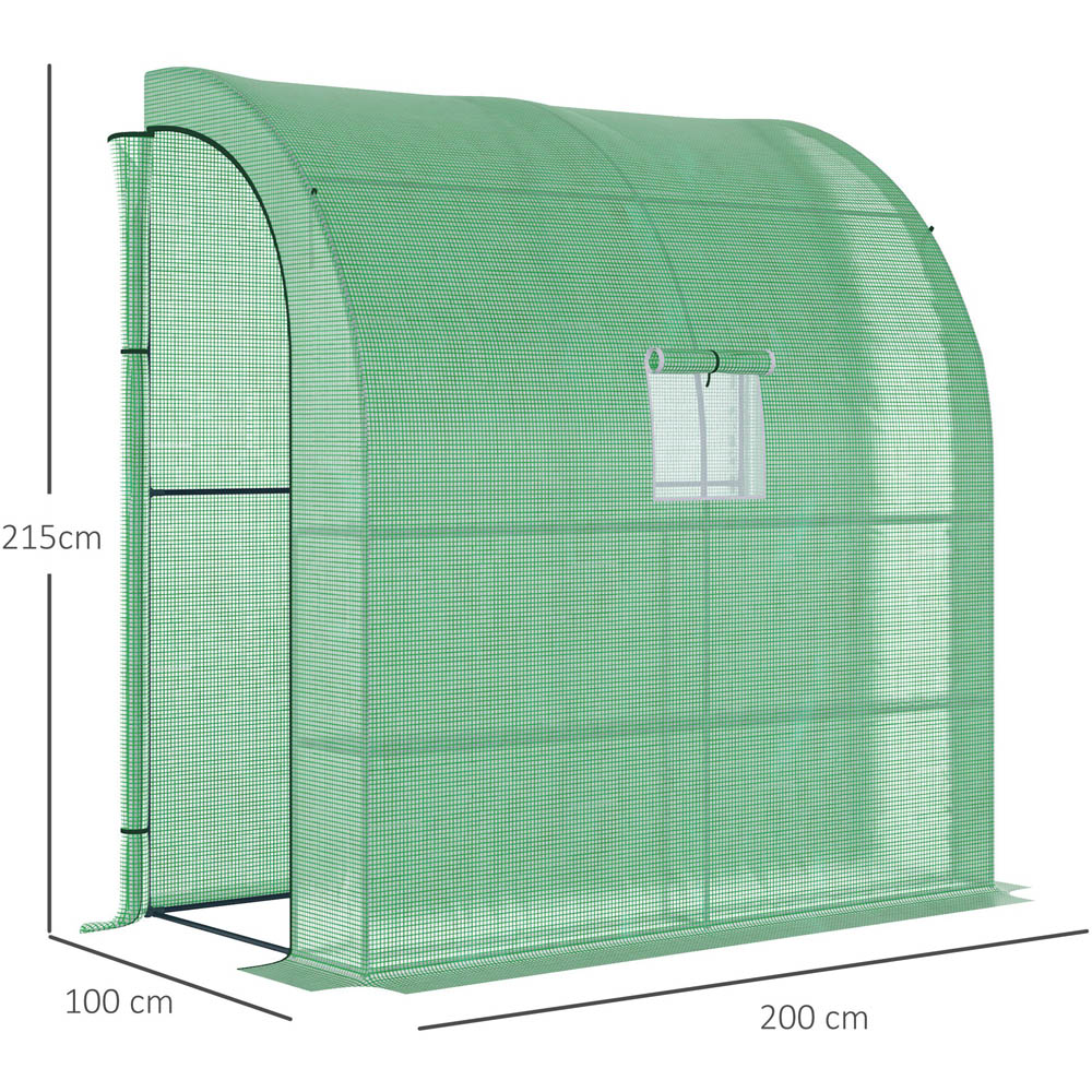Outsunny Green 3.2 x 6.5ft 3-Tier Walk In Greenhouse Image 8