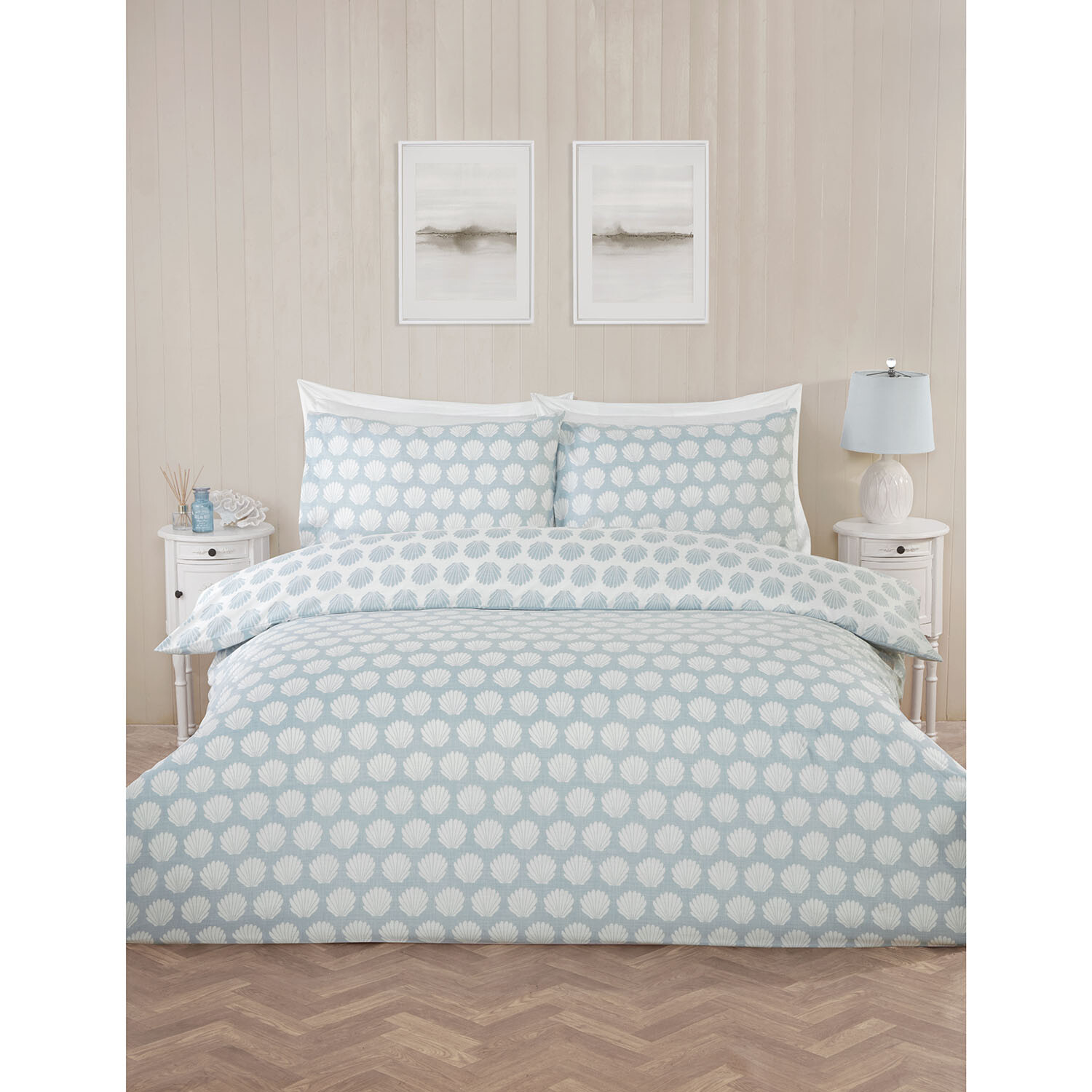 Oceana Shell Duvet Set - Blue / Double Image 2