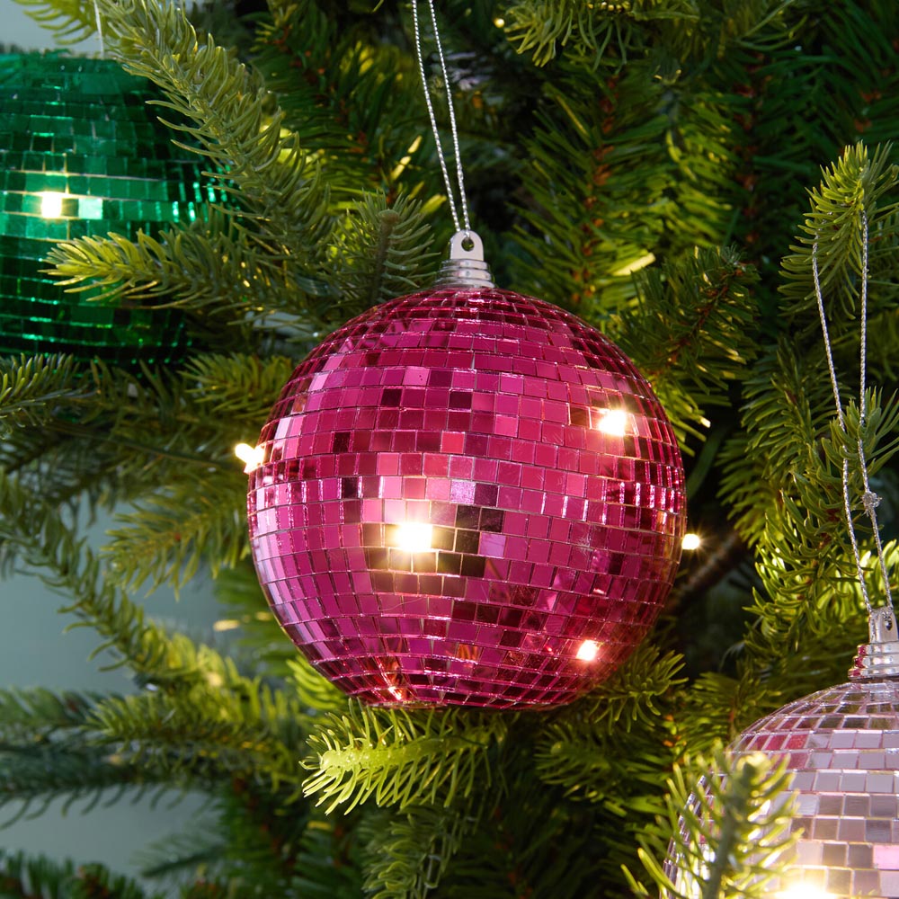 Bright Disco LED BaublePink Image 4
