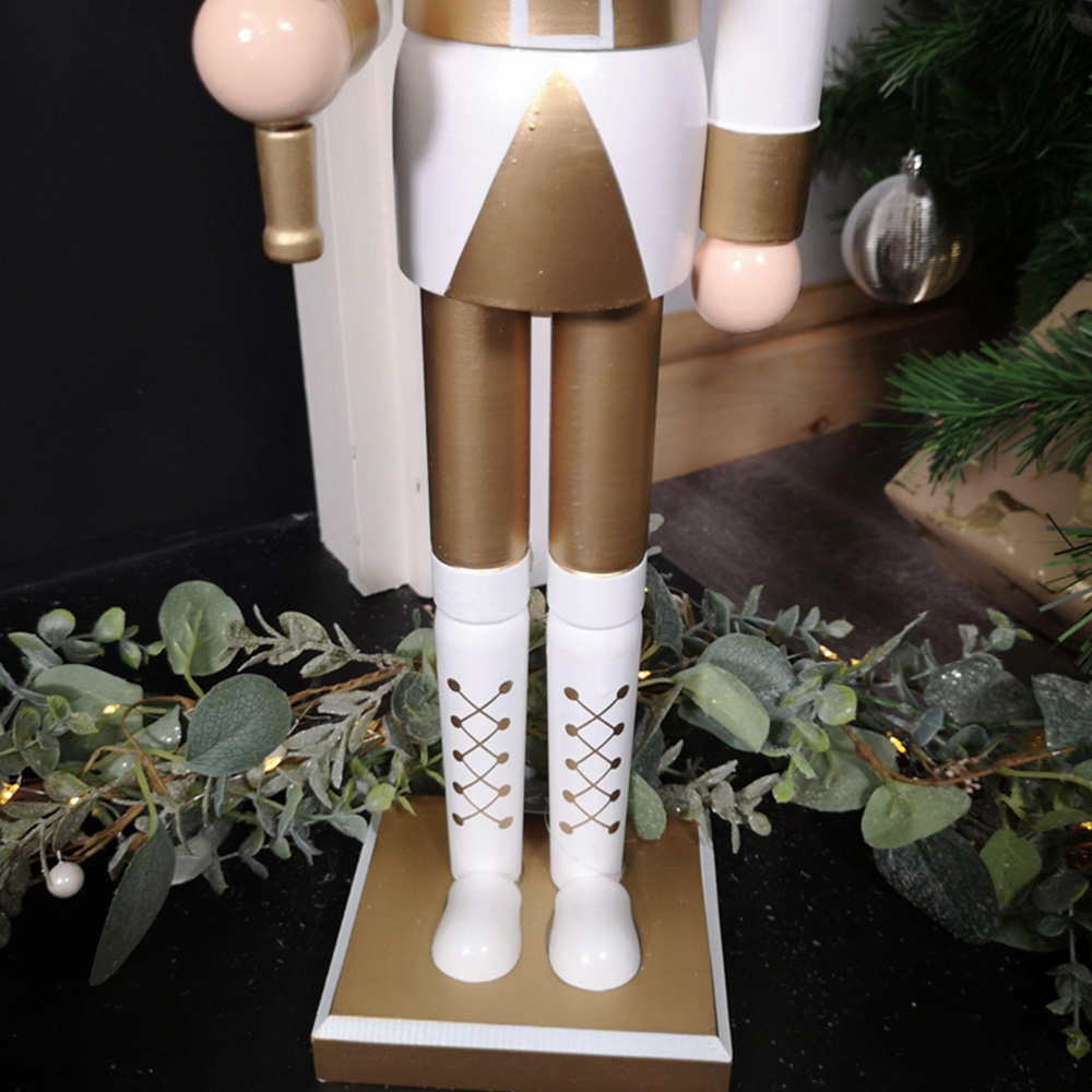 Samuel Alexander Wooden Nutcracker Soldier Decoration with White Body and Shoes Image 5