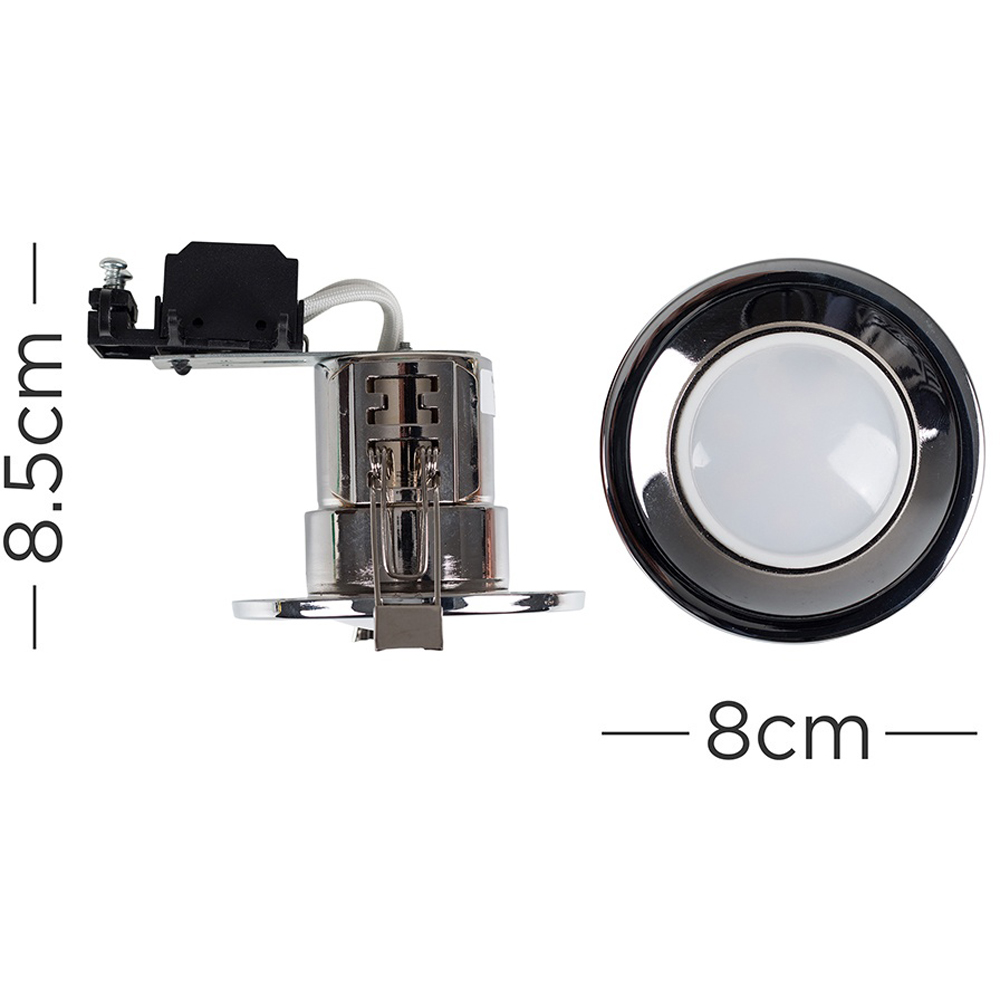 ValueLights Chrome Cool White LED Ceiling Downlight 4 Pack Image 4