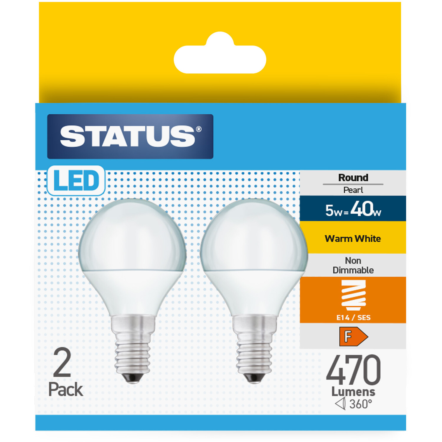 5w=40w Status LED Round SES Pearl Bulb Image