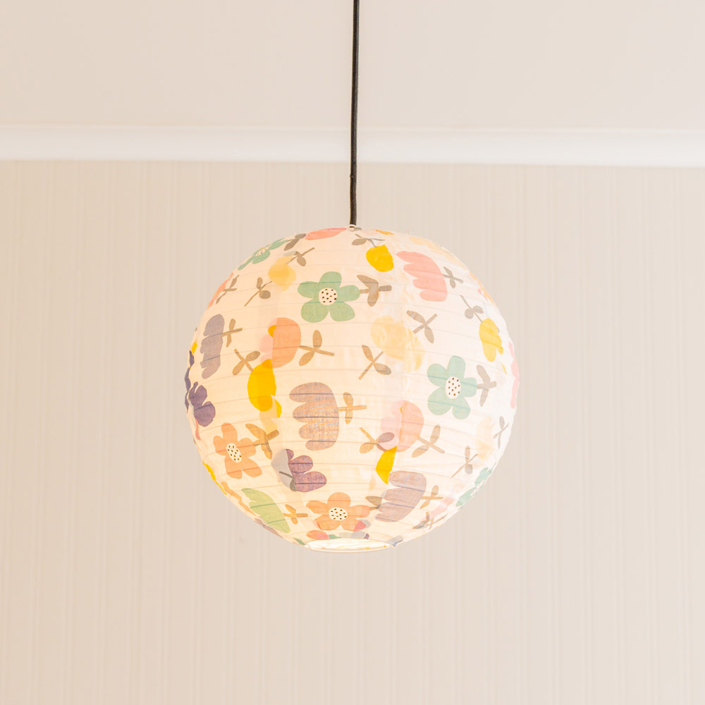 ValueLights Annie Natural Floral Globe Ball Ceiling Lamp Shade Image 2