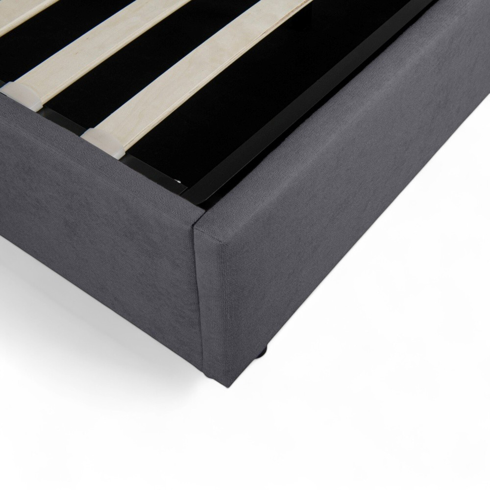Wilmslow Double Charcoal Grey Ottoman Bed Image 6