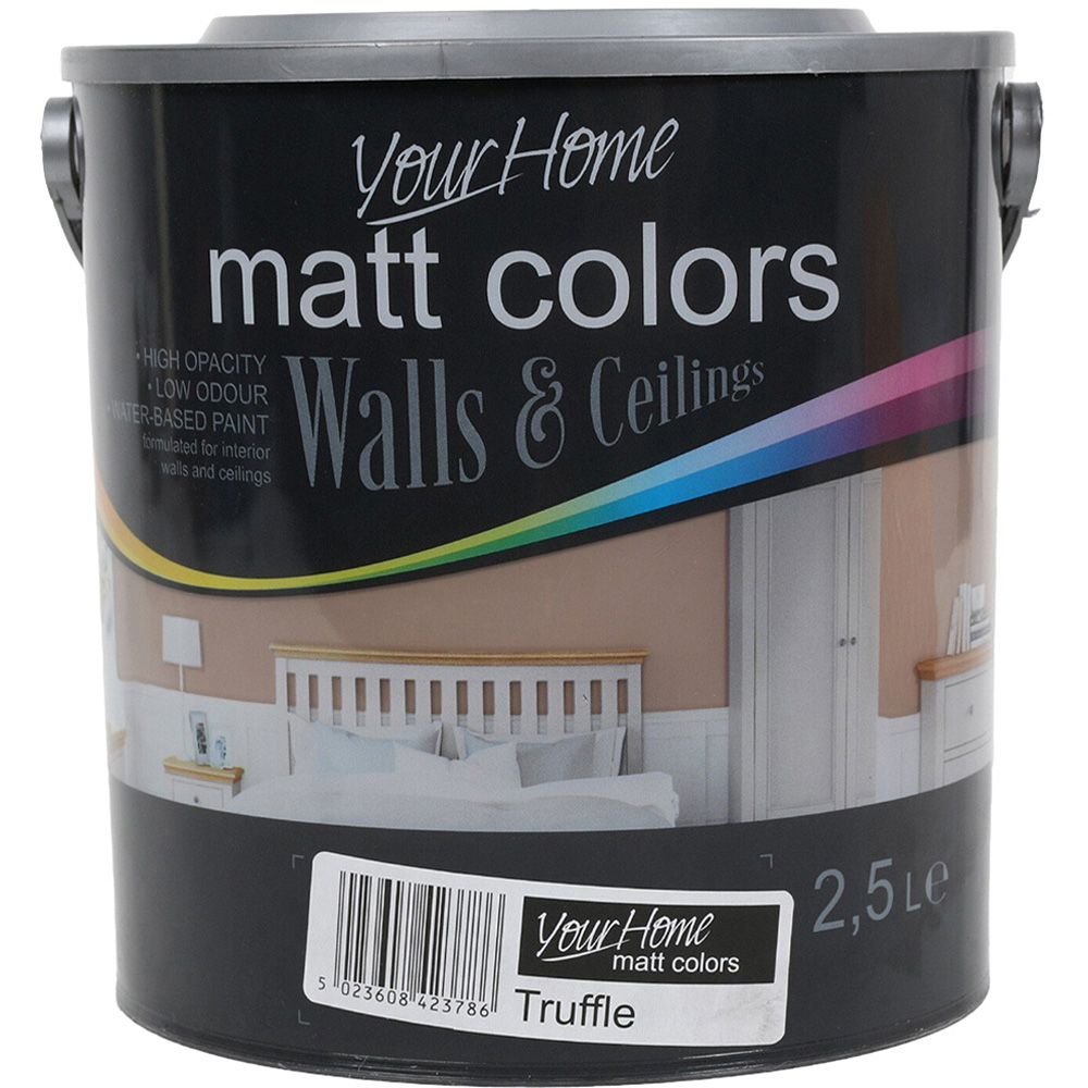 Your Home Walls & Ceilings Truffle Matt Emulsion Paint 2.5L Image 2