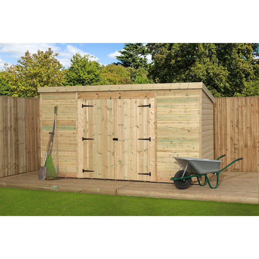 Empire Sheds 5000 14 x 3ft Double Door Tongue and Groove Pent Garden Shed Image 3