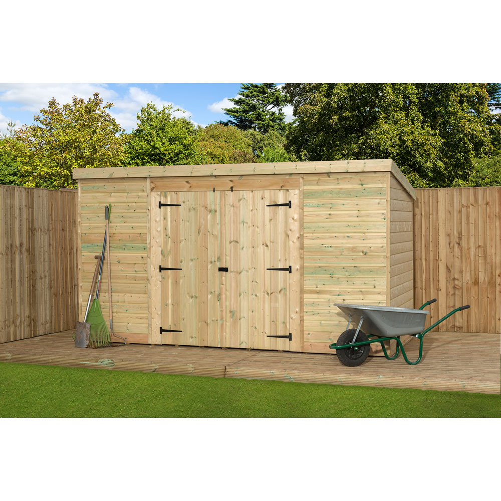 Empire Sheds 5000 12 x 5ft Double Door Tongue and Groove Pent Garden Shed Image 3