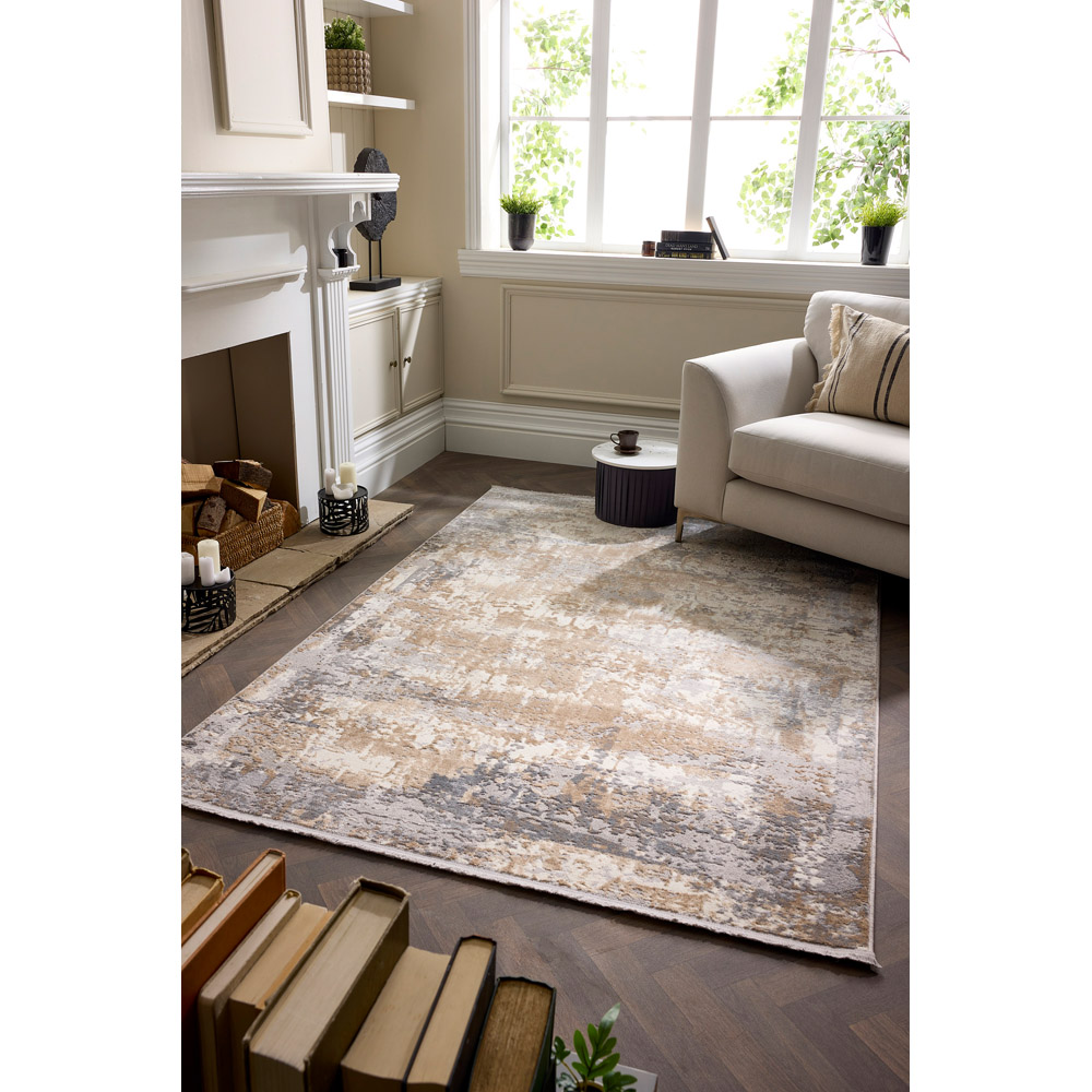 Origins Cosimo Blue and Grey Distressed Rug 120 x 160cm Image 2