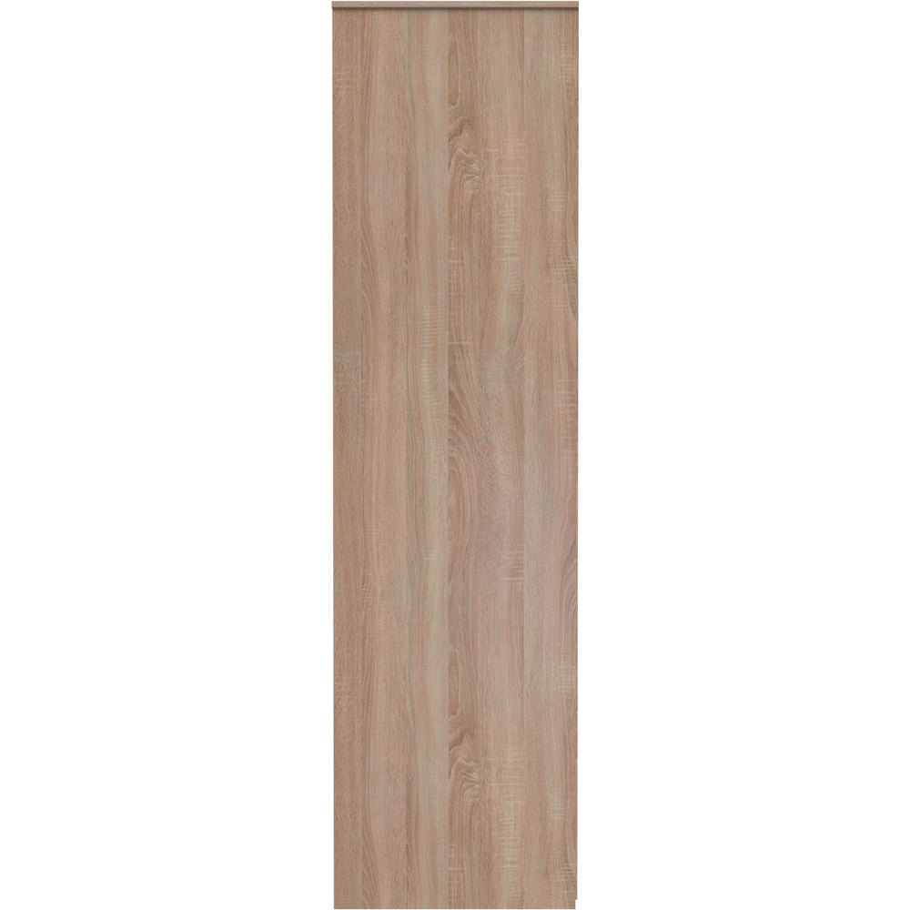 Crowndale 2 Door 2 Drawer White Matt and Bardolino Oak Wardrobe Ready Assembled Image 5