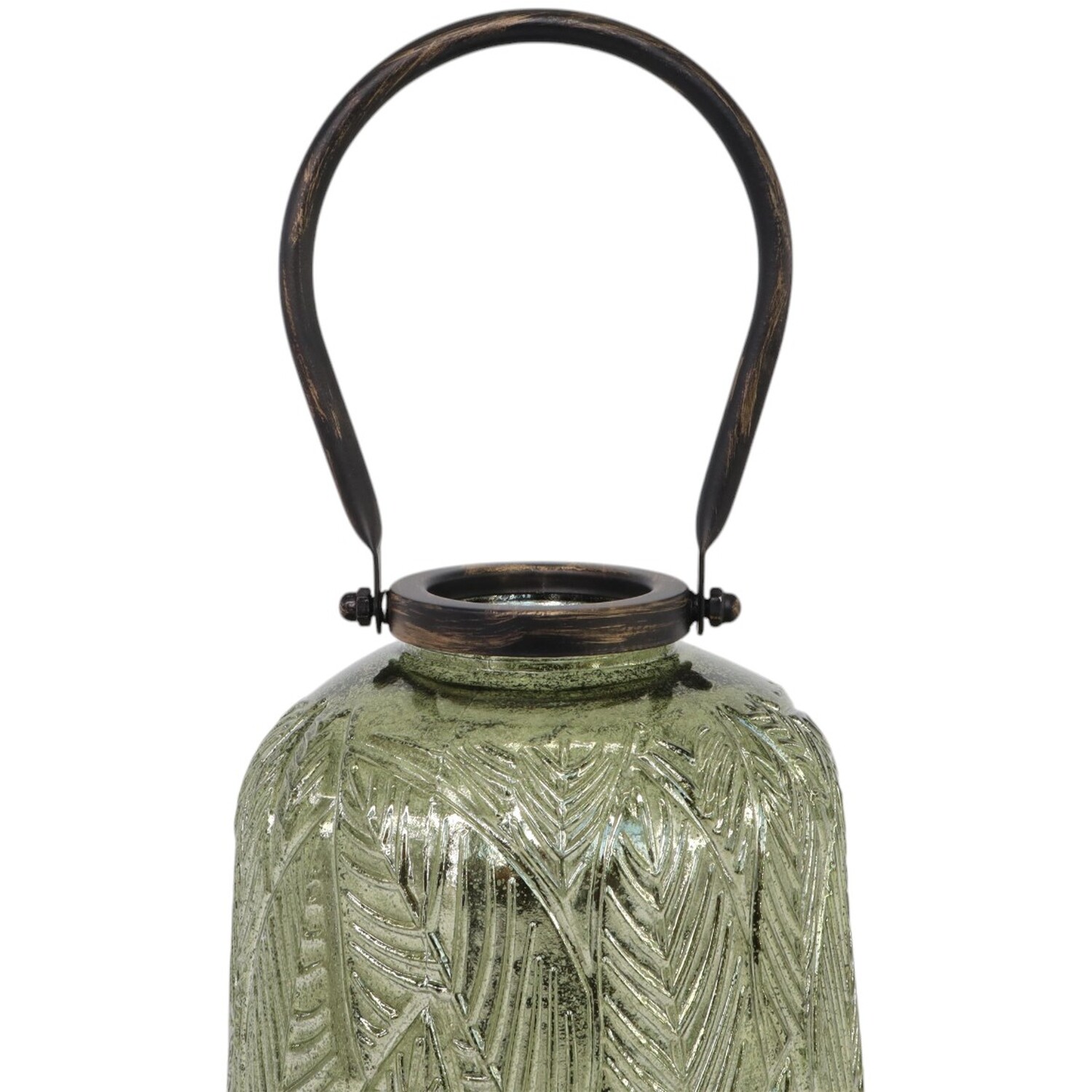 Antique Green Leaf Lantern Green Image 2
