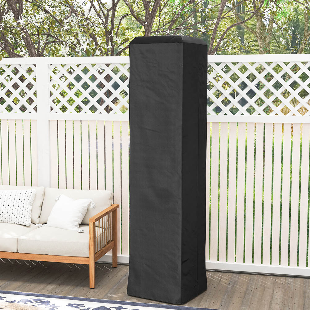 Outsunny Black Heavy Duty Gas Pyramid Patio Heater Cover 222 x 53cm Image 4