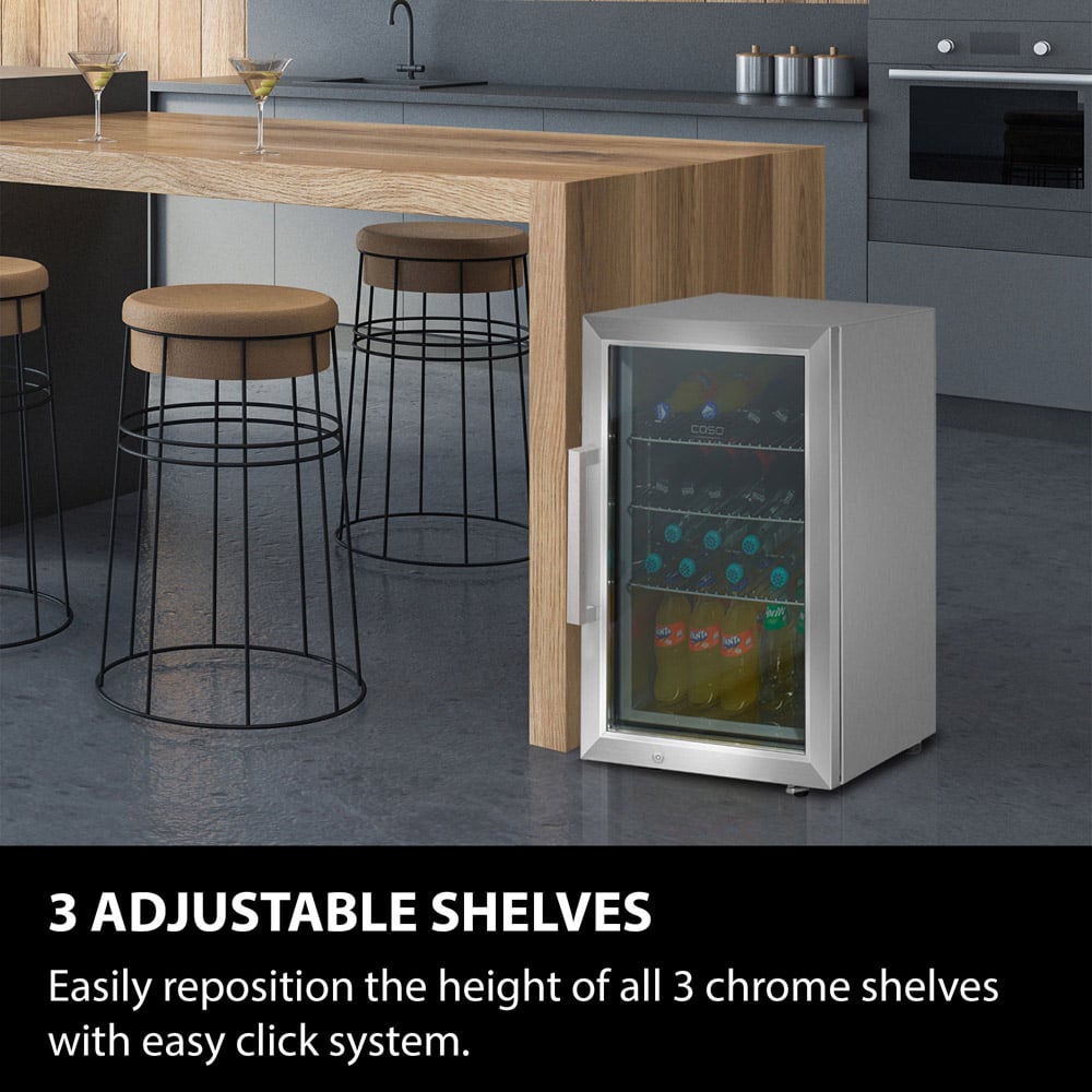 CASO Design 700 Stainless Steel BBQ Wine Cooler with Right Hinge 63L Image 6