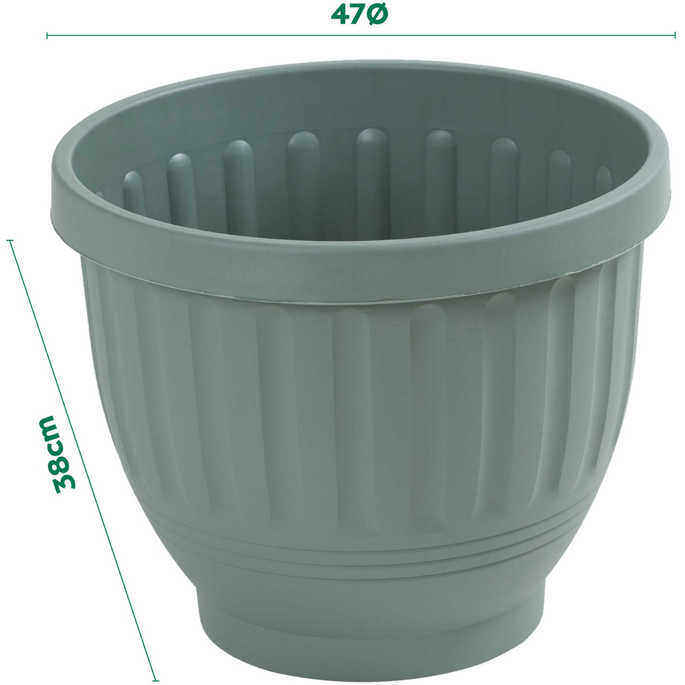 Wham Etruscan Milieu Green Round Planter H183 47cm 4 Pack Image 5