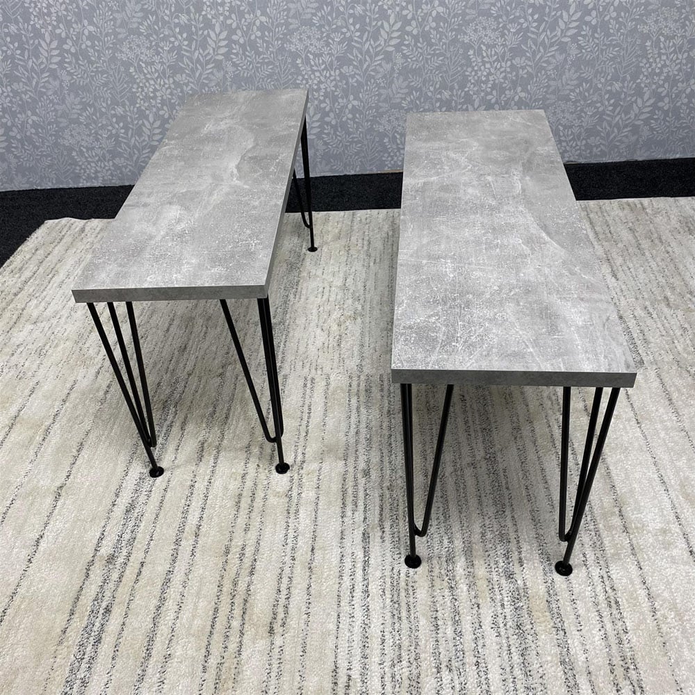 Kosy Koala 4 Seater Grey Dining Table Set with Benches Image 5