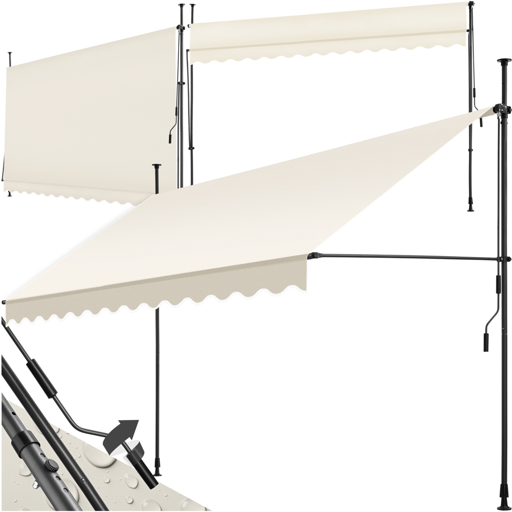 tectake Beige Retractable Awning 3.5 x 1.8m Image 2