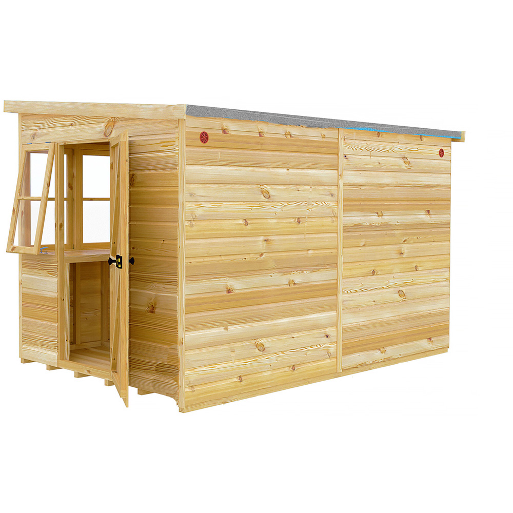 Shire 10 x 6ft Shiplap Style B Sun Pent Shed Image 4