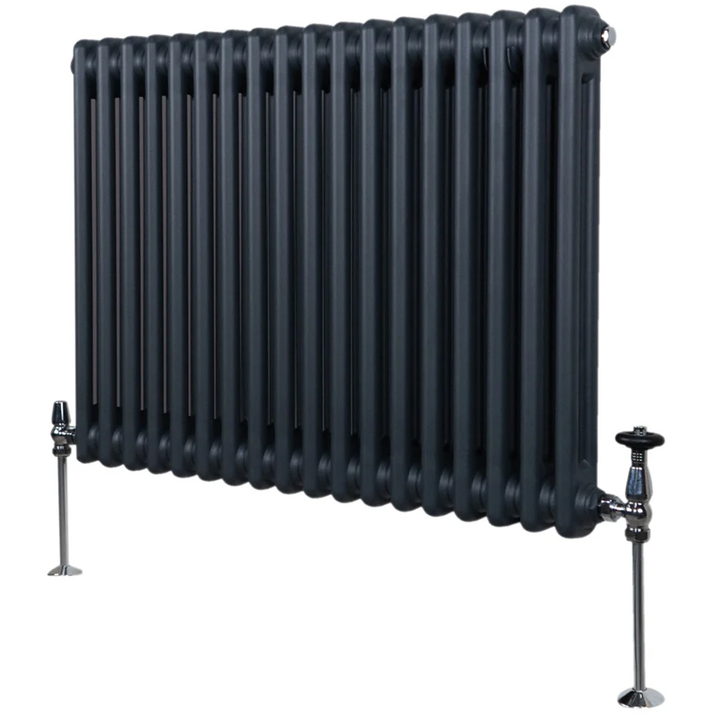 Monster Shop 3499 BTU Anthracite Grey Traditional 2 Column Radiator 600 x 832mm Image 3